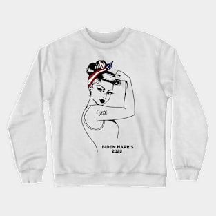 Vote Biden Harris Black Woman Retro Crewneck Sweatshirt